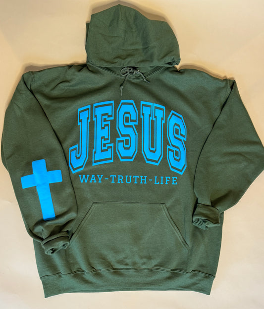 "Jesus- the way_the truth_the light" Oversized Hoodie